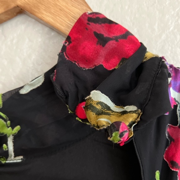 Graceful Arrival Black Floral Burnout Backless Maxi Dress - Picture 7 of 9